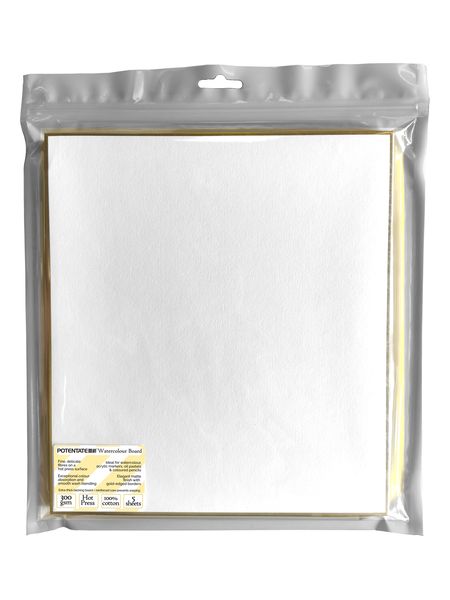 Potentate Watercolour Board Gold Edge 24x27cm - 5 Sheets