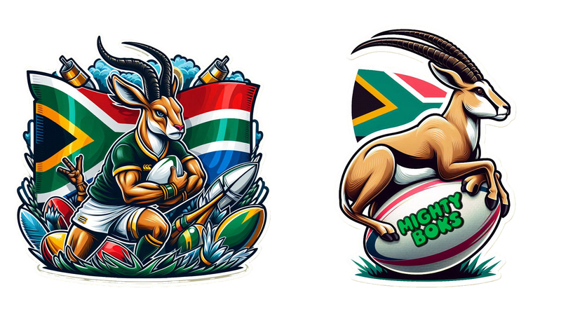 Springbok Bokke Rugby Shoe Charms - 2 Pack