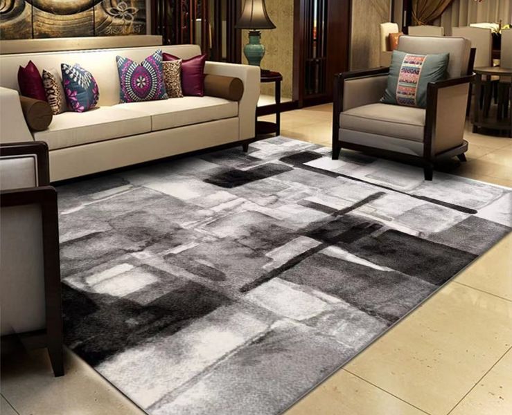 200cm by 150cm - Modern 3D Geometric Design Area 13 Rug Blue