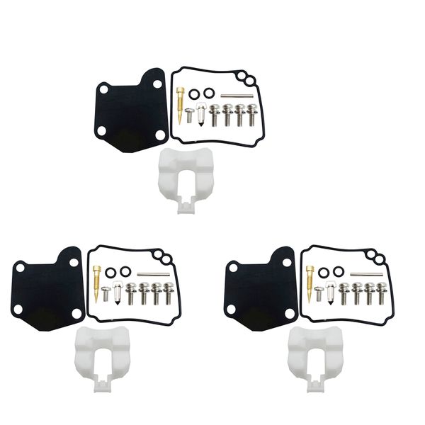 3X 63V-W0093-00 Boat Motor Carburetor Repair Kit For Yamaha 2-Stroke