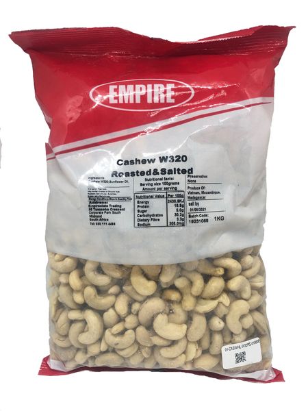 Cashew W320 Roasted Salted -1kg