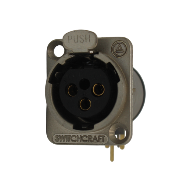 XLR-E3FRAAU 3-Pin Female Right-Angle XLR Connector Surface Mount