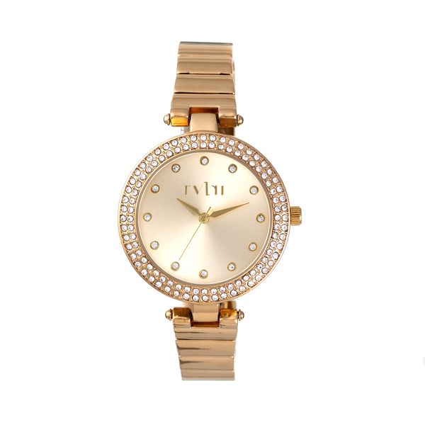 Ladies Watch Gold Case and Champagne Index Dial, T-bar Type Gold Band