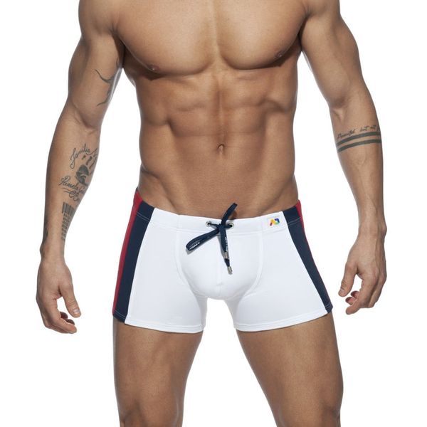 Addicted Stripes Basic Swim Boxer - White