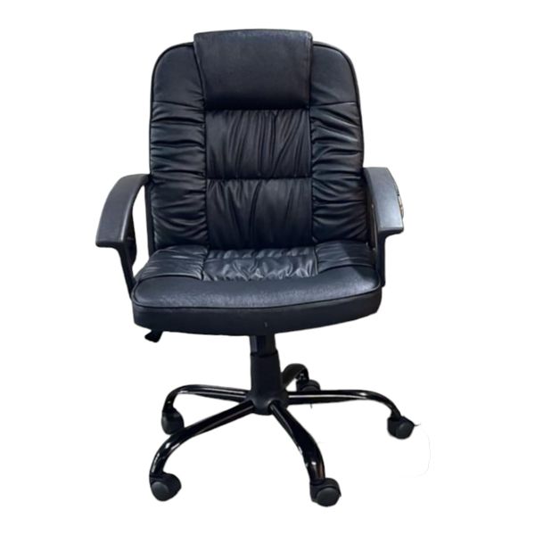 Smte - Executive Leather Office Chair-Black