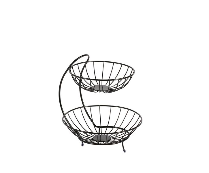 Continental Homeware Black Double Tier Fruit Basket