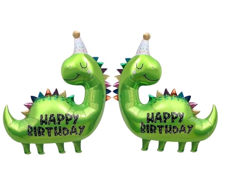 The Fun Store Dino Delight Balloons - 2 Pack of 3D Brachiosaurus Foil Balloons