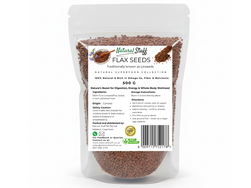 Natural Stuff Flax Seeds - Wholesome, Fresh &amp; Nutrient-Rich Superfood