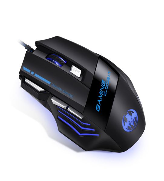 Ergonomic 3200DPI LED Optical Wired Gaming Mouse 7 Buttons, With Backlight