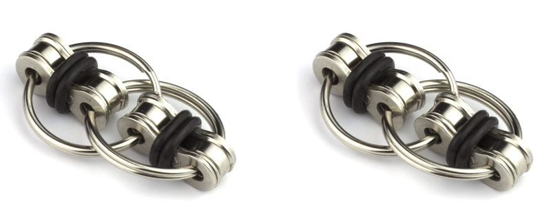 Flippy Chain Fidget Toy - Sensory Fidget Toy Key Ring - 2 Pack
