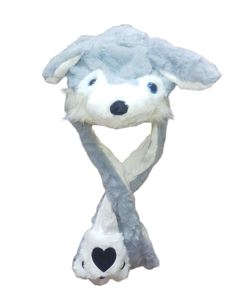 Soxy Lady-Husky hat (magic ears) with lights -one size fits all