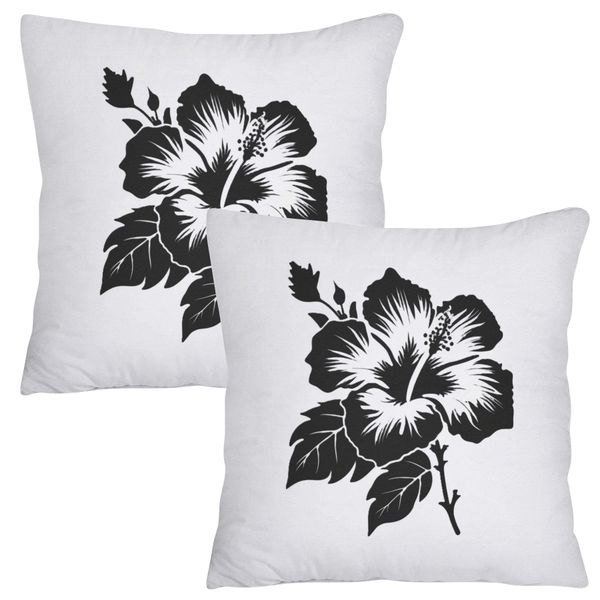 Scatter Cushion Cover Set - Black Orchid Flower