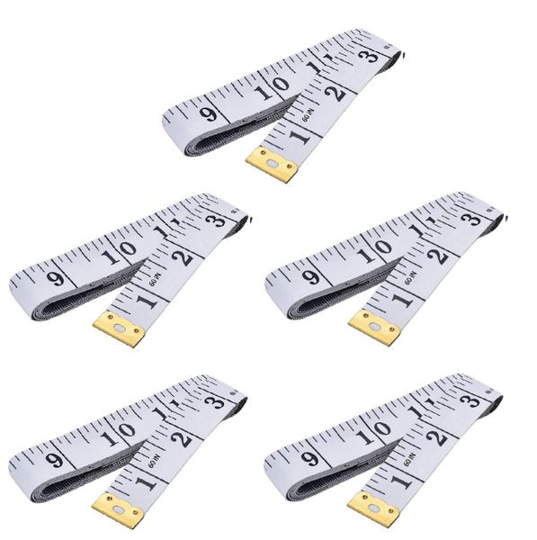 5 pcs Soft Tape Measure Double Scale Body Sewing Flexible Tailor