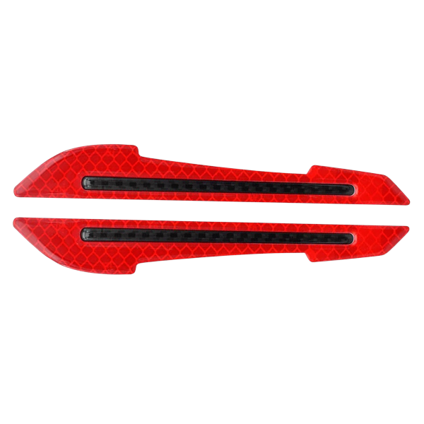 2-Piece Carbon Fiber Reflective Rearview Mirror Stickers - Silver