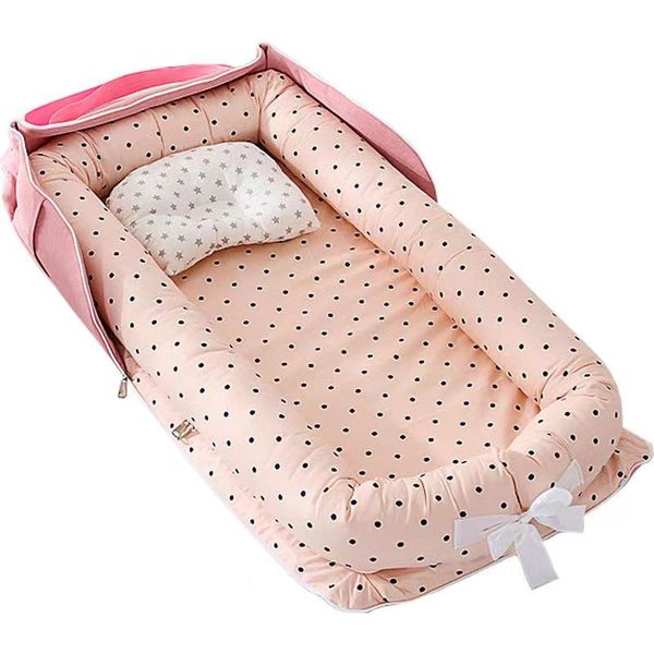 Baby's Anti-Collision Soft Lounger Bassinet Bed - Five-pointed star