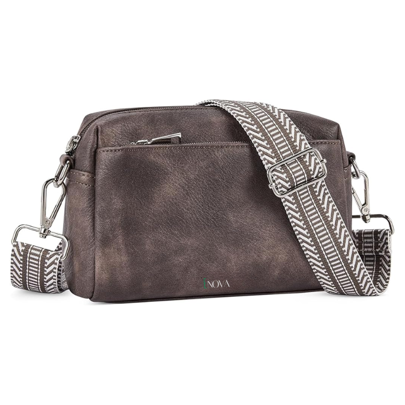 Enova Small Crossbody Bags for Women - Dark Coffee Brown