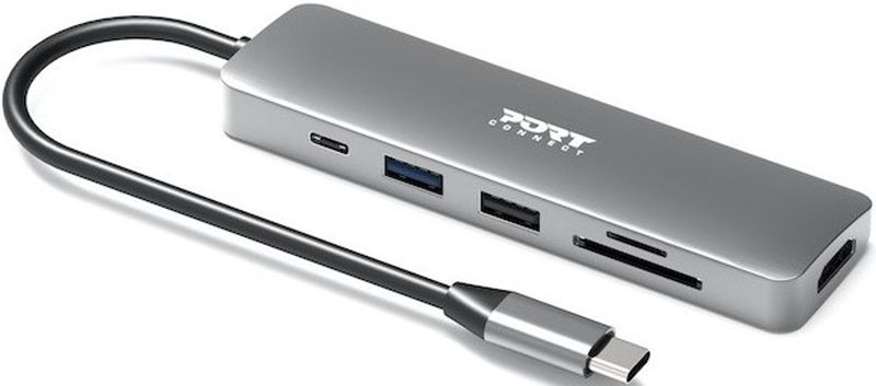 Port Connect USB Type-C Mobile Docking Station with 4K HDMI 7-In-1 Hub