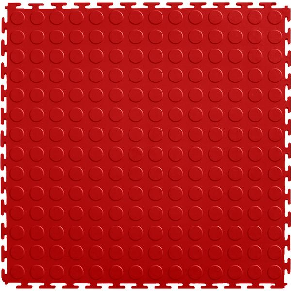 ZEE - PVC Interlocking Rubber Floor Tile - Gym Mats (4-Pack) - Red