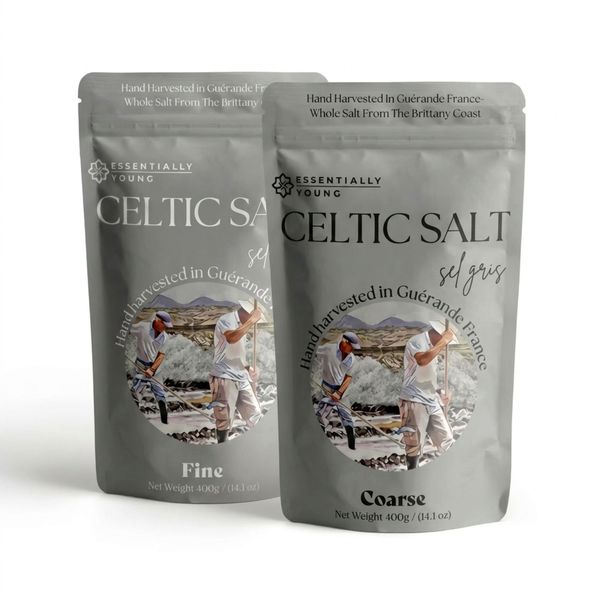 Celtic Sea Salt Bundle Coarse &amp; Fine 2 x 400g | Essentially Young