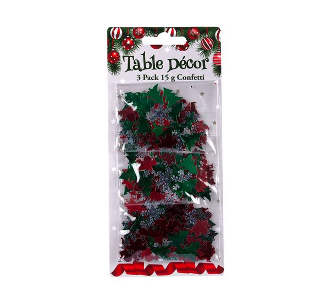 Christmas Table Decor Confetti Tree Shaped 15g 3pack- 3pack