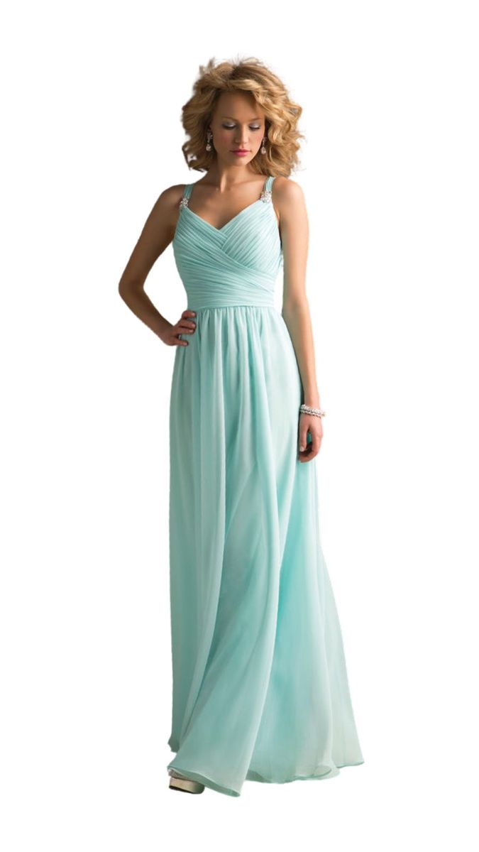 Long Luxe Chiffon Dress with Sweetheart Neckline | Buy Online in South ...