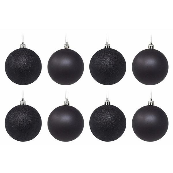 Emerald Evergreen Globes Black Christmas Baubles For Decorations