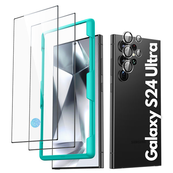 ESR Tempered Glass Screen &amp; Camera Lens Protectors Set For Galaxy S24 Ultra