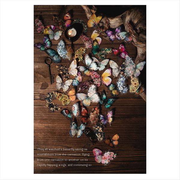 Notebook Decoration Material Diurnal Butterfly Stickers