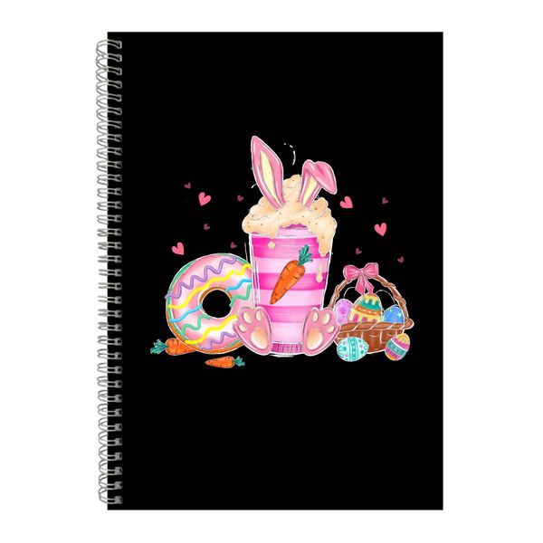 Coffee A4 Notebook Pad for Men Women with Trendy Easter Graphic Present 077