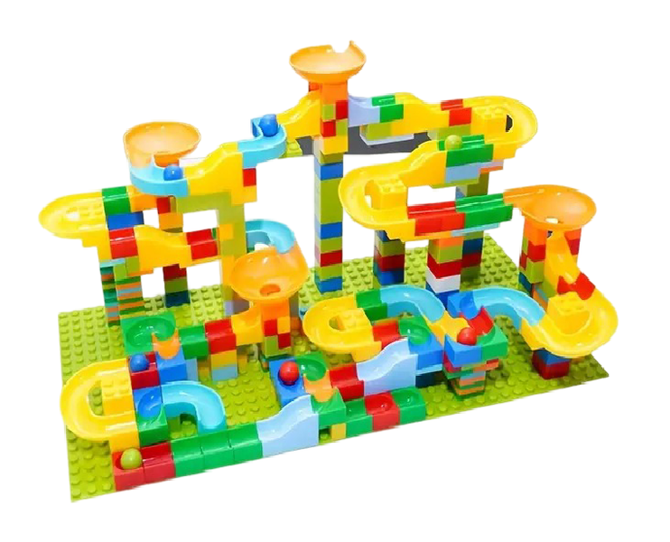 Building Block DIY Marble Run Interactive Toy Kids Birthday Gift - Set of 340