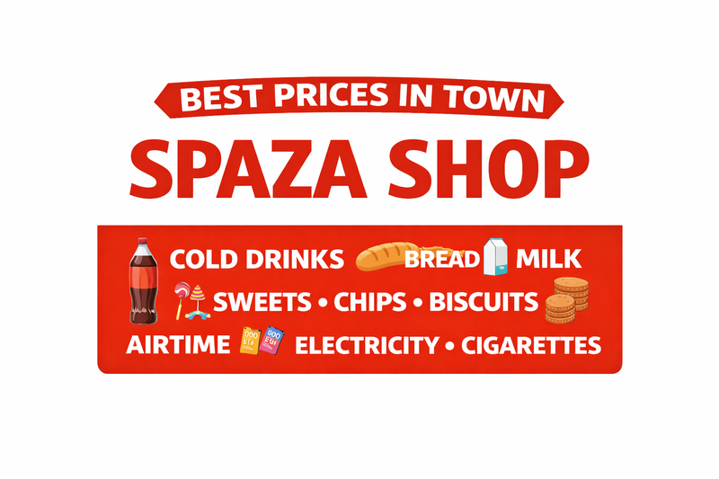 Spaza Shop Sign On Chromadek 70cm x 100cm