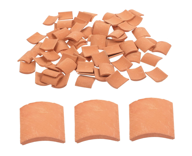 Craft DIY Realistic Fake 100pcs Mini Educational Brick&amp;Roof Tiles - 1.4cm