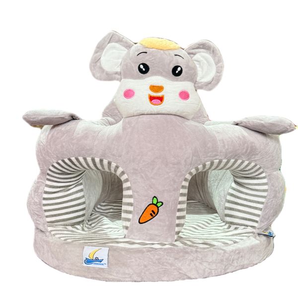 Cartoon Plush Baby Learning Sofa, Anti-Fall Infant Support Floor Seat
