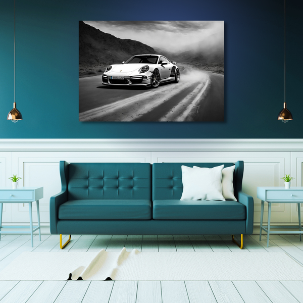 Canvas Wall Art Decor - Porsche 911 B&amp;W