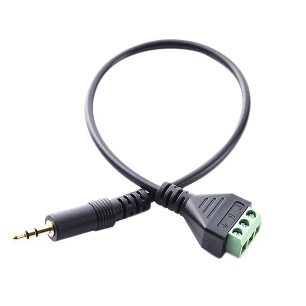 3.5mm 3-Pole Male Plug to 3-Pin Video Screw Shield 30cm Adapter Cable