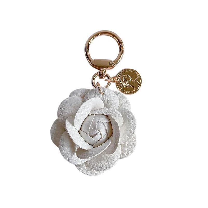 Flower Keychain Bag Charm, Rose Shape
