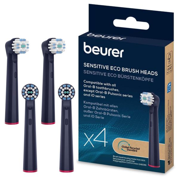 Beurer Brush Heads ECO SOFT X4 | TB, Oral B, Rotating Toothbrush Compatible