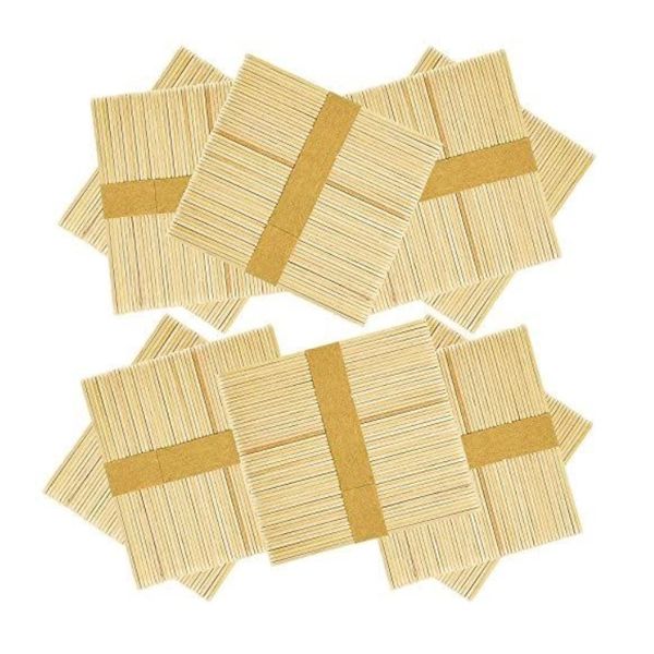 Art &amp; Craft Plain Wooden Lolly Sticks 500 Piece Pack