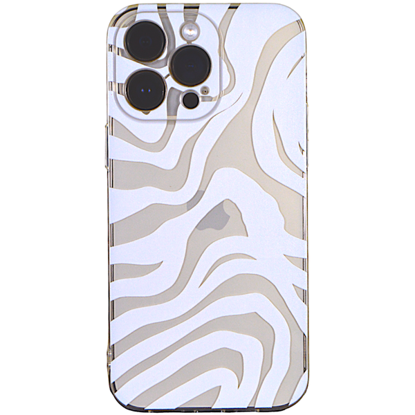 Clear - Phone Case with White Zebra Print &amp; Cam Pro - Iphone 15 Pro