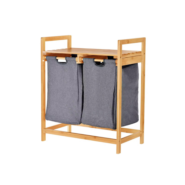 Bamboo Double Laundry Basket