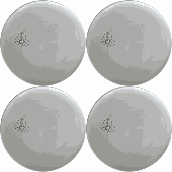 Delicate Disa Flower Side Plate Set of 4 - Range 2