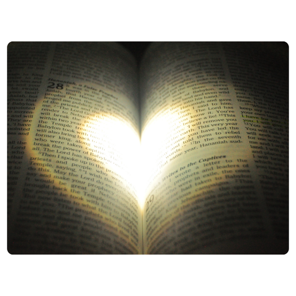 Heart Light On Bible Mouse Pad