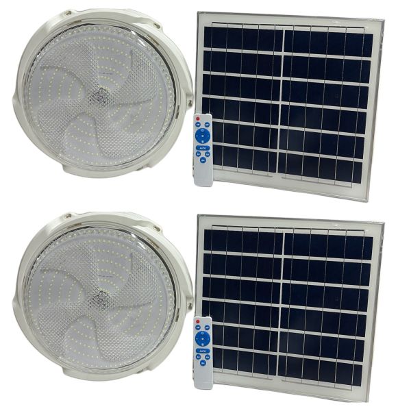 Solar Ceiling Light 300W With Remote - 2 Pack