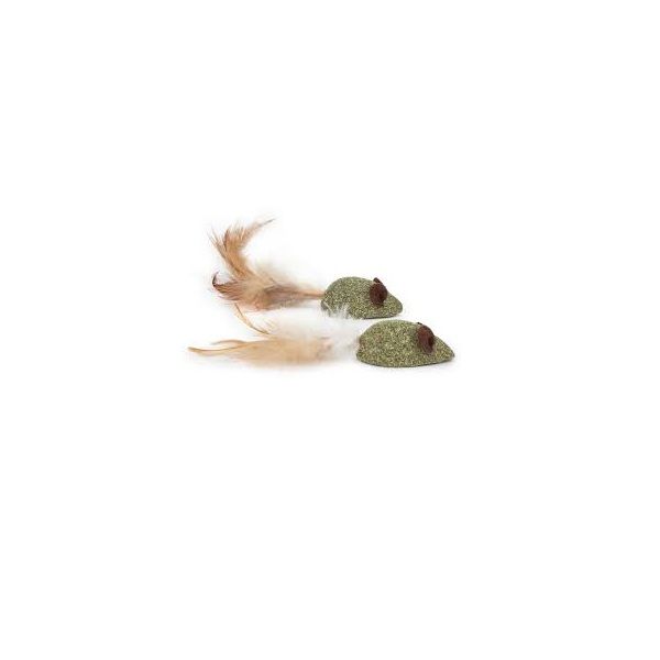 Catnip Feather Mouse - 2 Pieces