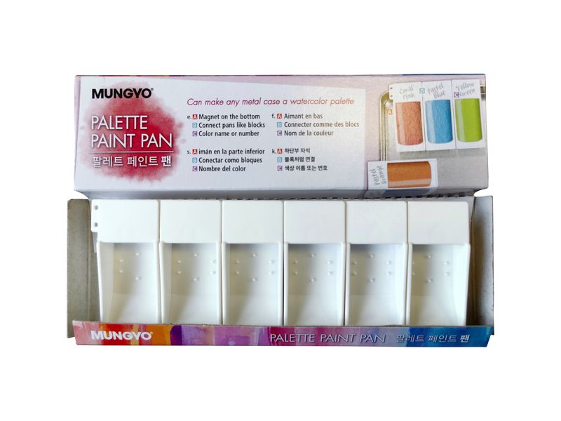 Mungyo Empty Magnetic Watercolour Pans 6pc