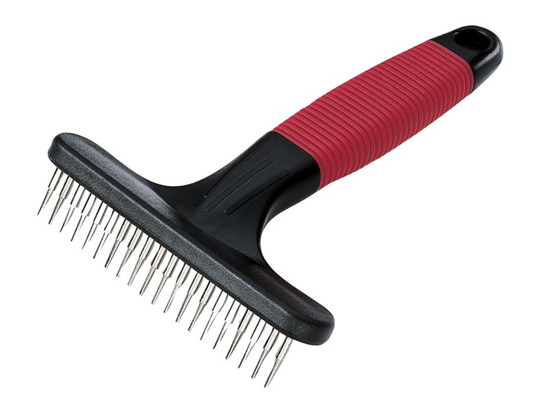 Ferplast GRO 5872 Dog Rake with Rotating Teeth - Gentle Grooming Tool