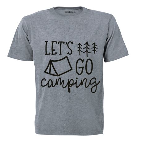 Let's Go Camping - Kids T-Shirt - Grey