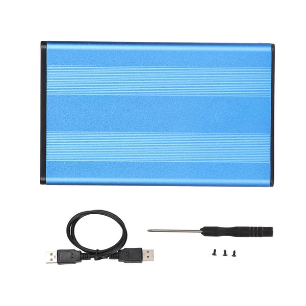2.5" USB 2.0 HDD Enclosure 480Mbps Blue Aluminum