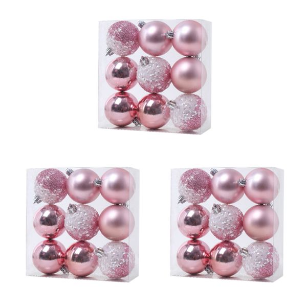 9 Pcs Christmas Ball Ornaments Xmas Tree Decorations Balls Purple