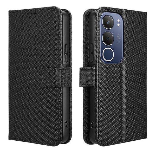 Flip Cases compatible for Vivo Y19S Magnetic Buckle Leather Cover